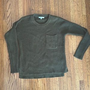 Green Knit Madewell Sweater with Front Pocket XS
